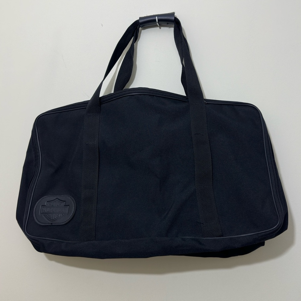 HARLEY DAVIDSON ||  Large Nylon Double Zip Duffle Bag with Logo •22”Lx 12”X 9”W